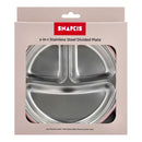 Snapkis 2-In-1 Stainless Steel Divided Plate - 2 Colors
