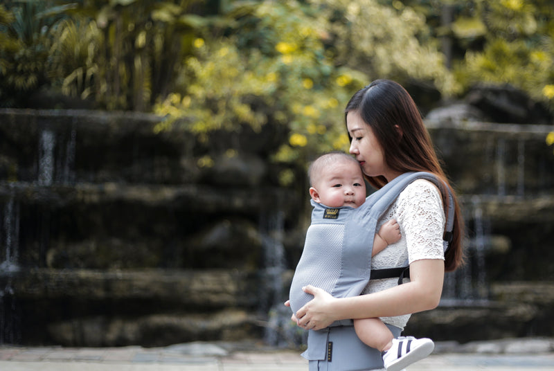 Mimosa Airplush Ergonomic Baby Carrier - Urban Grey Mesh