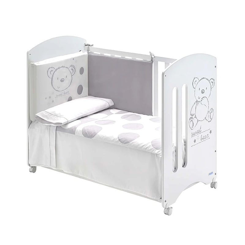Micuna Sweet Bear Baby Cot w/ Relax System (FOC 4 Inch Happy Cot High Density Foam Mattress)