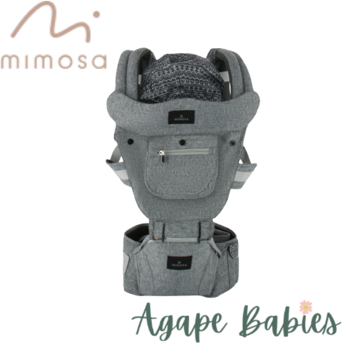 Mimosa Airplush 6-Way Hipseat Carrier -Wintry Grey