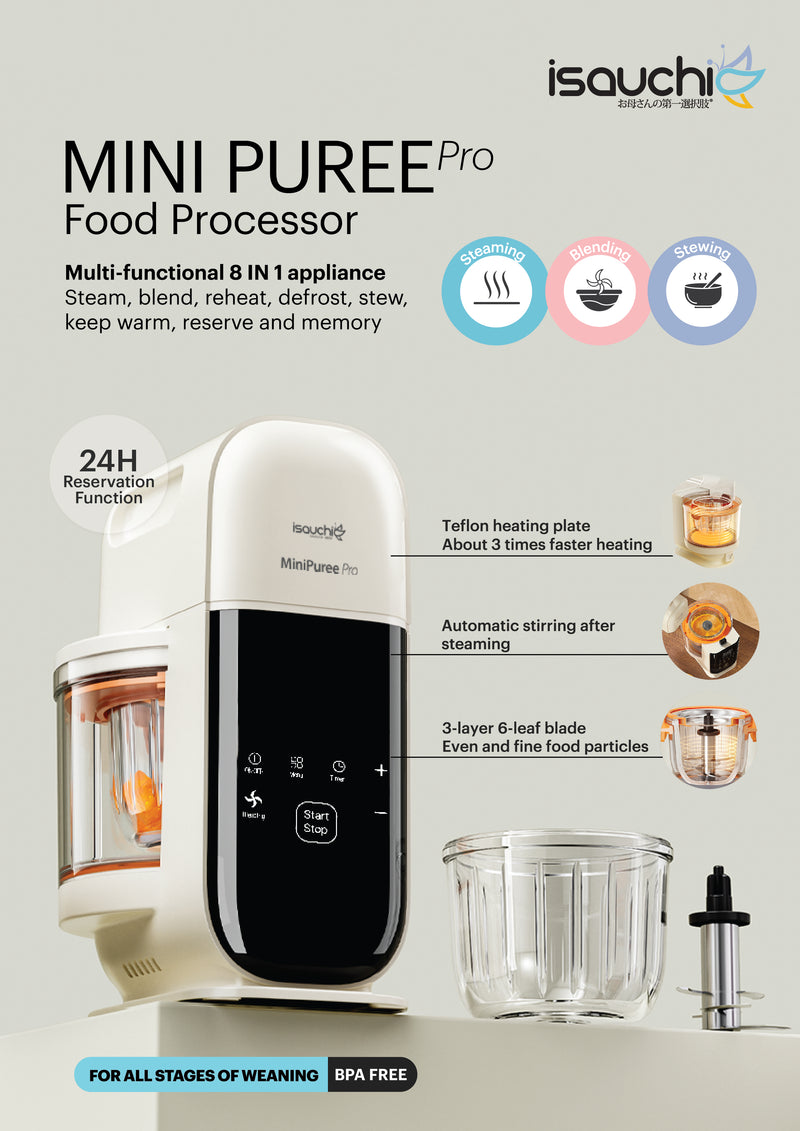 Isa Uchi Mini Puree Pro 8 in 1 Multi-functional Food Processor