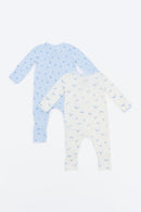 Not Too Big Whaley Sleepsuits 2pk