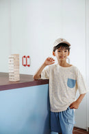 [2 Pack] Not Too Big Birds Oversized Pocket Tee - Bluebird
