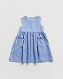 Not Too Big Birds Sleeveless Dress - Periwinkle