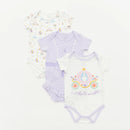 Not Too Big Princess Short Sleeve Bodysuits 3pk