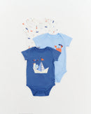 Not Too Big Captain Bodysuits 3pk