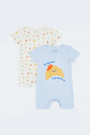 Not Too Big Breakfast Bunch Romper 2pk