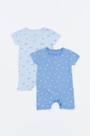 Not Too Big Whaley Romper 2pk