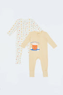 Not Too Big Breakfast Bunch Sleepsuits 2pk