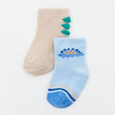 [2 Pack] Not Too Big Dino Socks 2pk