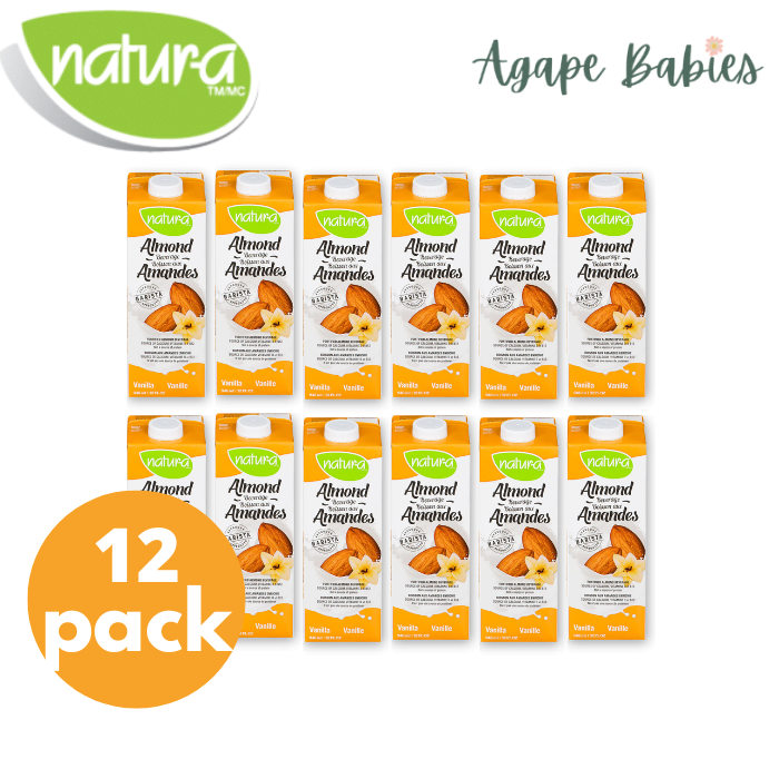 Natur-a Enriched Almond Beverage - Vanilla Unsweetened 946 ml ( Bundle Of 12 Packs ) Exp: 08/24