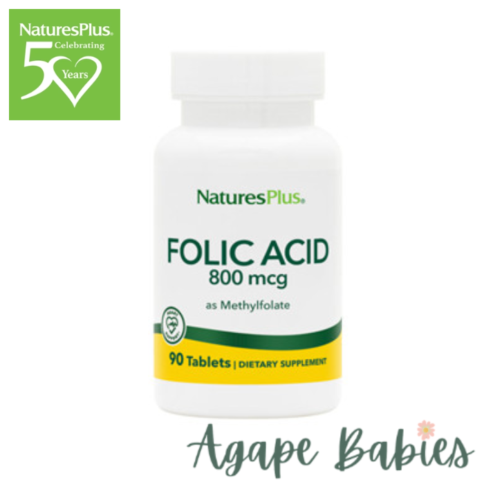 Nature's Plus Folic Acid 800 mcg, 90 tabs.