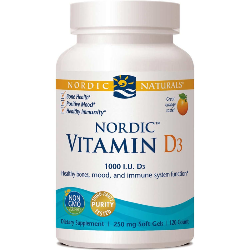 Nordic Naturals Nordic Vitamin D3 1000 IU - Orange, 120 sgls.