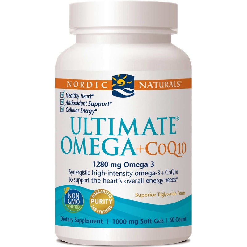 Nordic Naturals Ultimate Omega + CoQ10 1000 mg - Plain, 60 sgls.