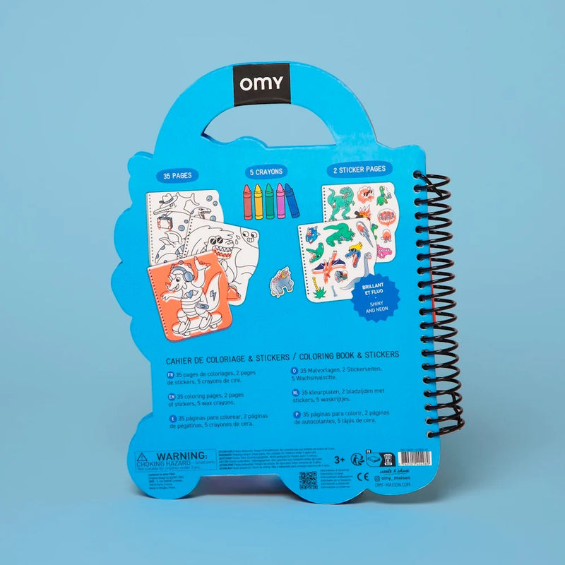 OMY Super Colouring & Stickers Book - 3 Designs