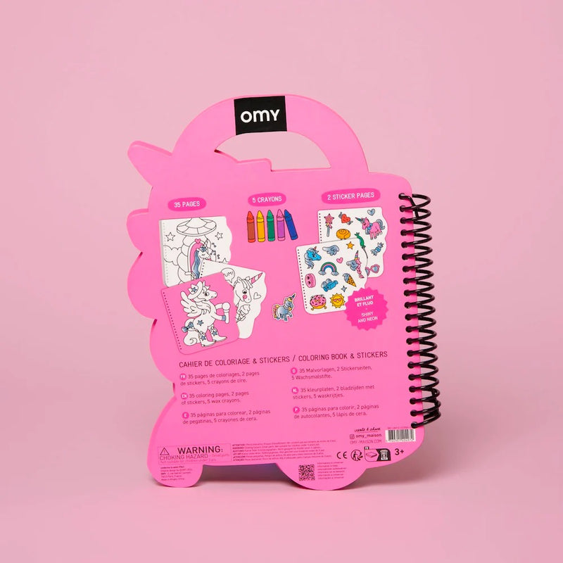 OMY Super Colouring & Stickers Book - 3 Designs