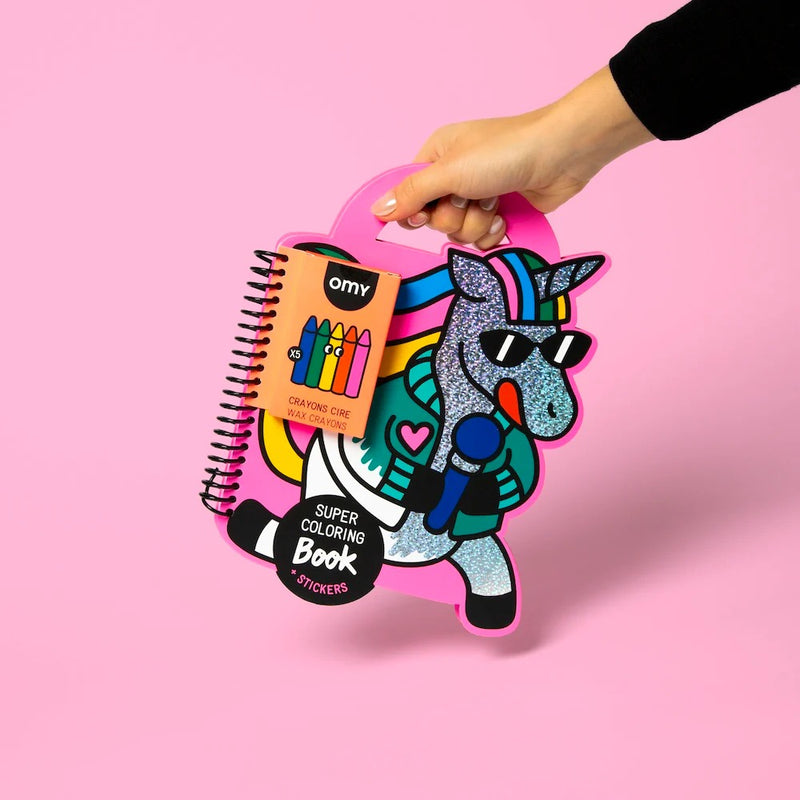 OMY Super Colouring & Stickers Book - 3 Designs