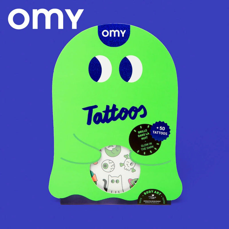 [2 pack] OMY Tattoos - 4 Designs