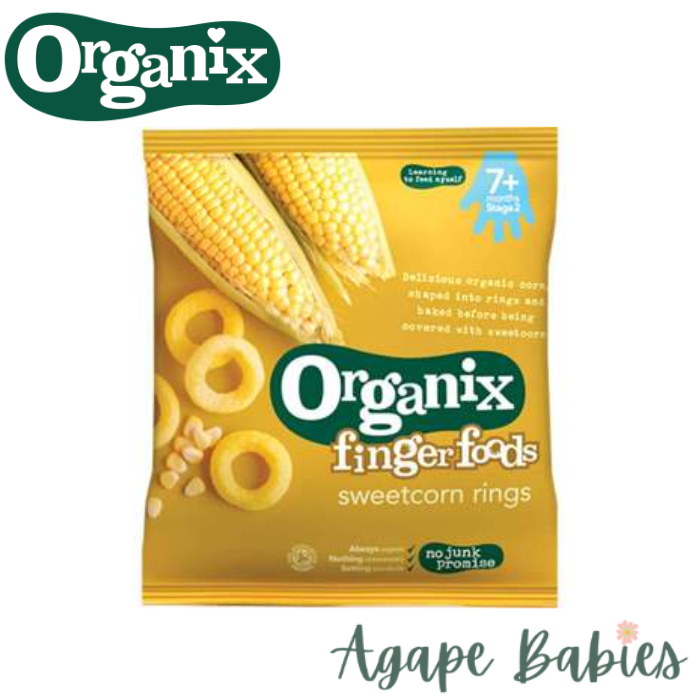 Organix Finger Foods Organic Sweetcorn Rings, 20 g. Exp: 03/24