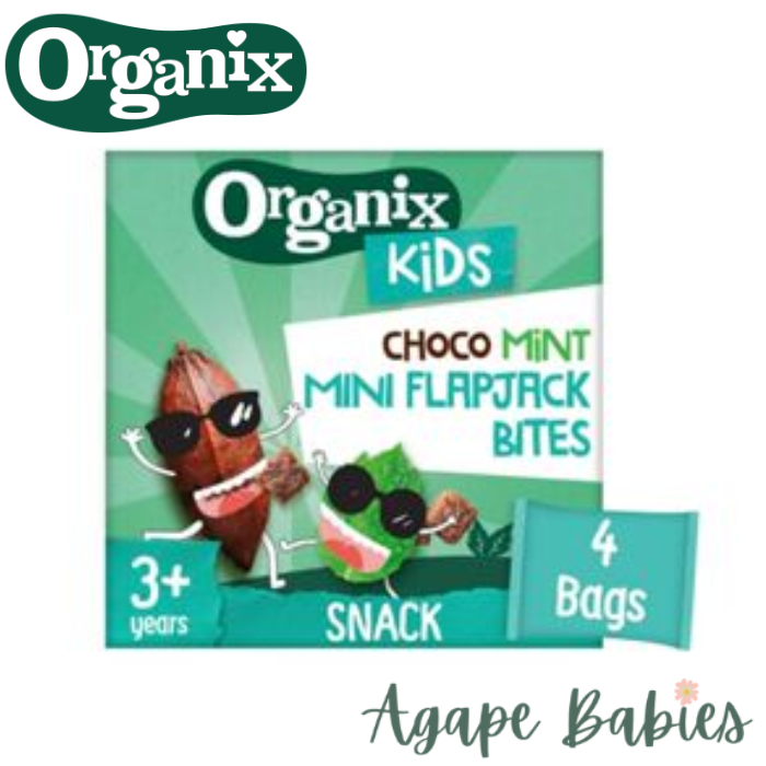 Organix Kids Choco & Mint Mini Flapjack Bites, 4 x 23 g. Exp- 06/24