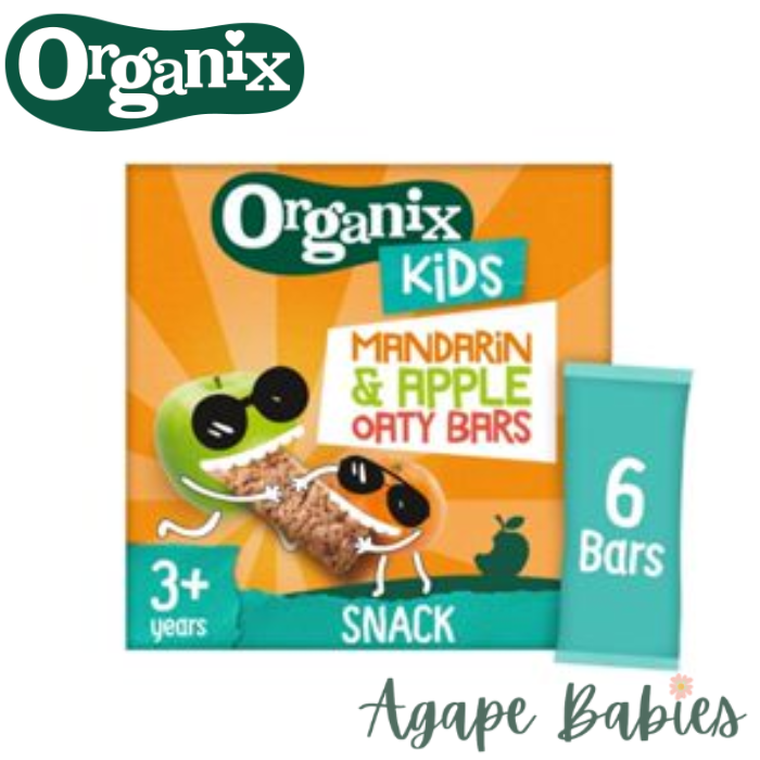 Organix Kids Mandarin & Apple Oaty Bars, 6 x 23 g. Exp-03/24