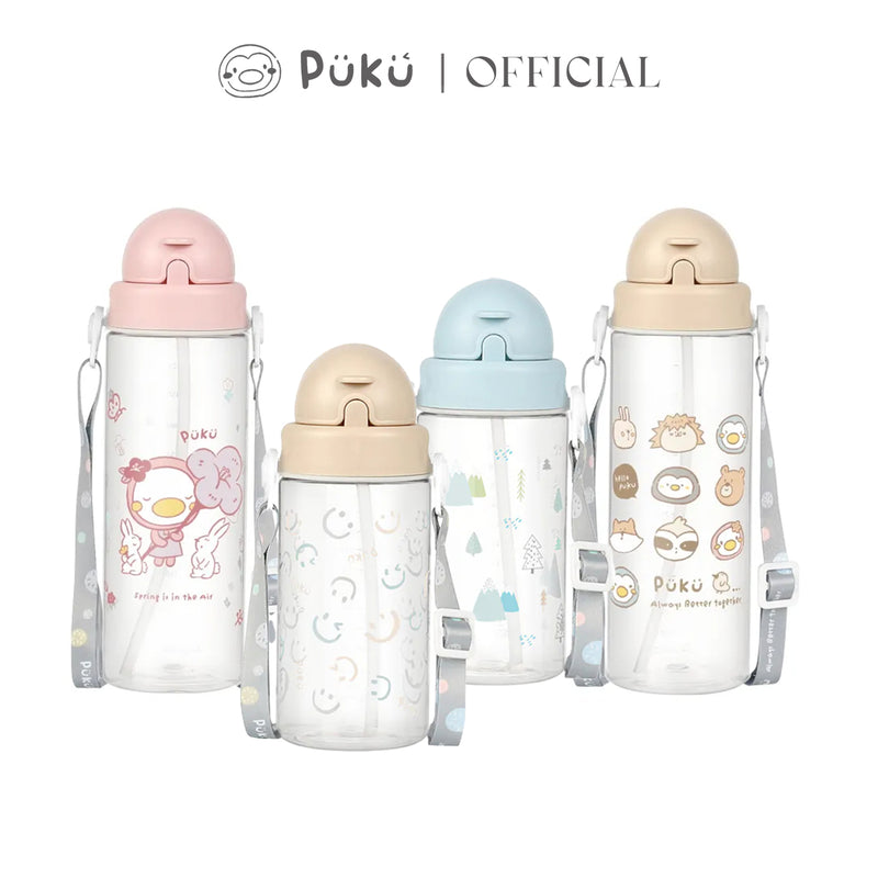 Puku Tritan Straw Bottle 330ml/500ml