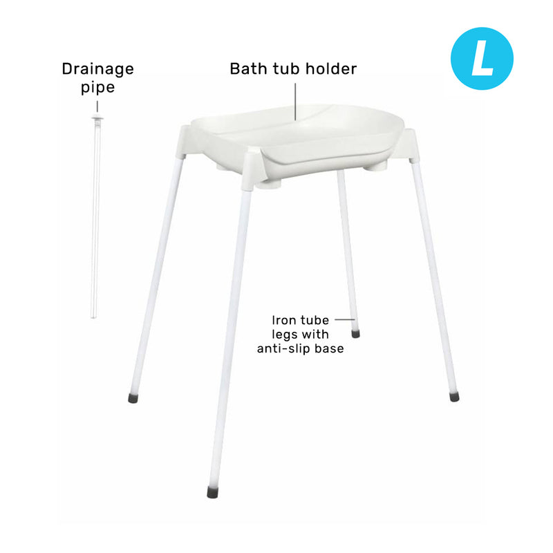 PUKU Bath Tub (L) With Stand (Non-Foldable) - 2 Colors