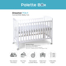 Palette Box Dreamer 7-in-1 Convertible Baby Cot - 2 Colors