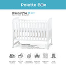 Palette Box  Dreamer Plus 10-in-1 Convertible Baby Cot + TSL Premium Mattress - 2 Colors (Bundle Pack)