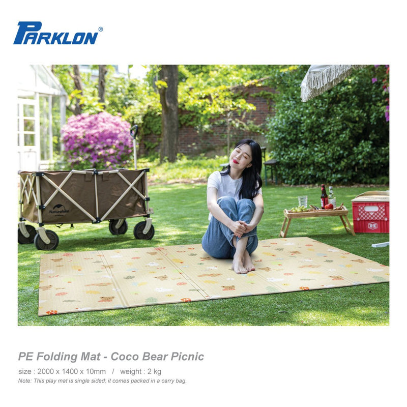 Parklon PE folding mat Coco Bear Picnic (Size: 2000 x 1400 x 10mm)