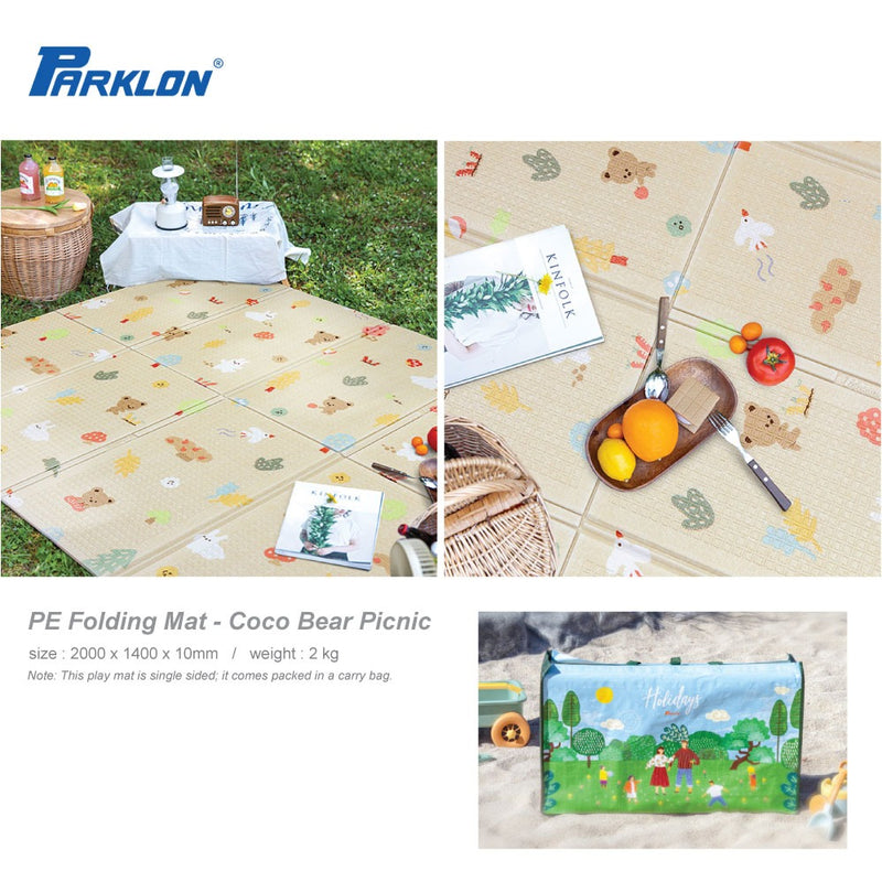 Parklon PE folding mat Coco Bear Picnic (Size: 2000 x 1400 x 10mm)