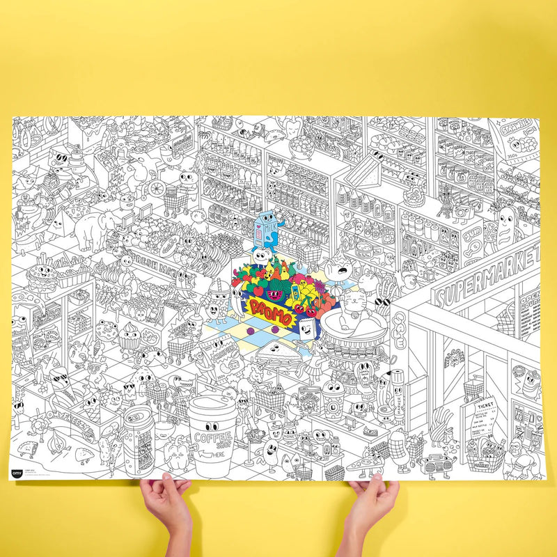 OMY Giant Colouring Poster - Supermarket