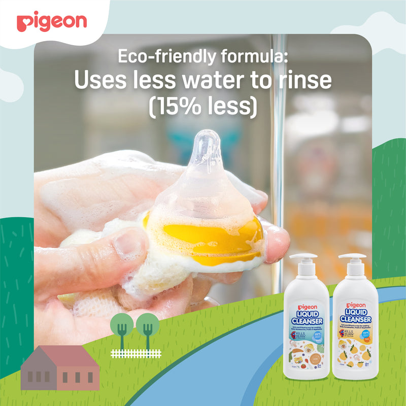 Pigeon Liquid Cleanser Regular 700ml + 650ml(Refill) [Bundle Pack]