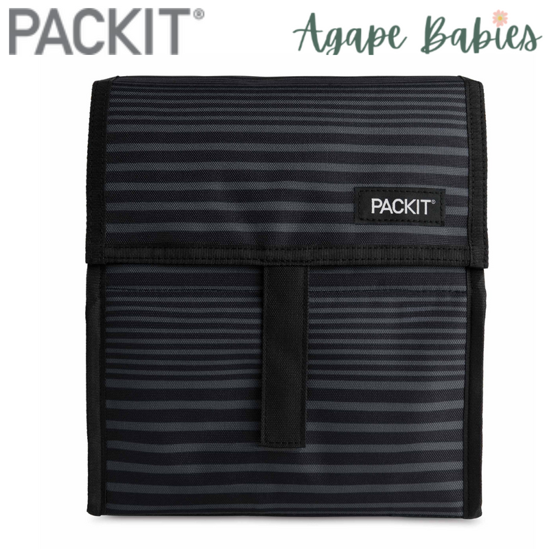 PackIt Freezable Lunch Bag - Tonal Black Stripe