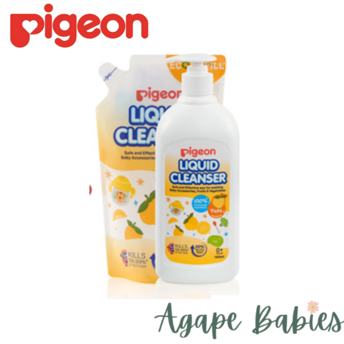 Pigeon Liquid Cleanser Yuzu 700ml + 650ml(Refill) [Bundle Pack]