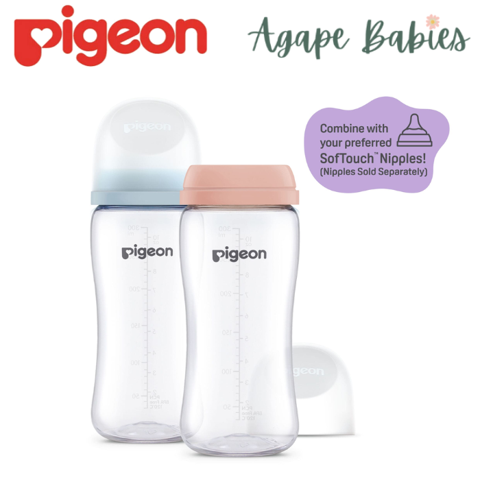 Pigeon SofTouch™ T-Ester Nursing Bottle w/O Nipple - Twin Pack 300ml