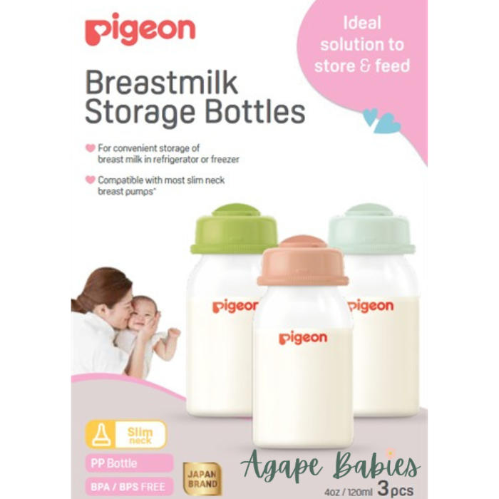 Pigeon Breastmilk Storage Bottles RPP 120ml/4oz (3pcs)