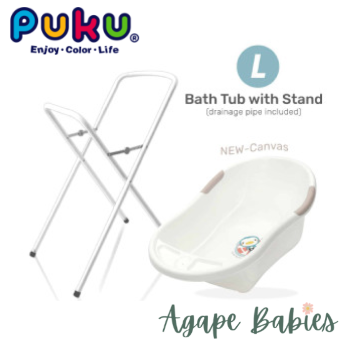 PUKU Bath Tub (L) With Stand (Non-Foldable) - 2 Colors