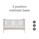 Tutti Bambini Rio Cot Bed with Cot Top Changer - Dove Grey/Oak