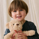 Snuggle Bunnies Arthur The Bear - With Red Stripe Ribbon Bow