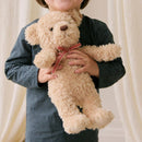 Snuggle Bunnies Arthur The Bear - With Red Stripe Ribbon Bow