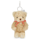 Snuggle Bunnies Arthur The Bear Keyring - With Red Stripe Ribbon Bow