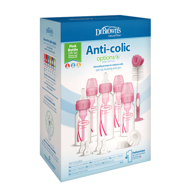 Dr Brown's PP Options+ Narrow-Neck Bottle Pink Gift Set