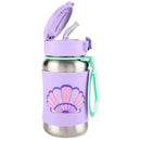 Skip Hop Spark Style Stainless Steel Straw Bottle - Seashell
