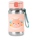 Skip Hop Zoo Stainless Steel Straw Bottle - Cat