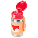 Skip Hop Zoo Stainless Steel Straw Bottle - Fox