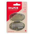 [6-Pack] Snapkis 2 in 1 Tooth & Gum Brush - Grey