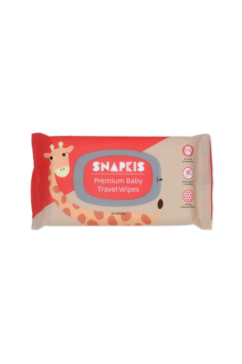 [8-Pack] Snapkis Premium Baby Travel Wipes (20 Wipes x 8 = 160pcs) Exp: 12/26