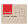 [4 Pack] Snapkis Disposable Bib (20S) - 2 Designs