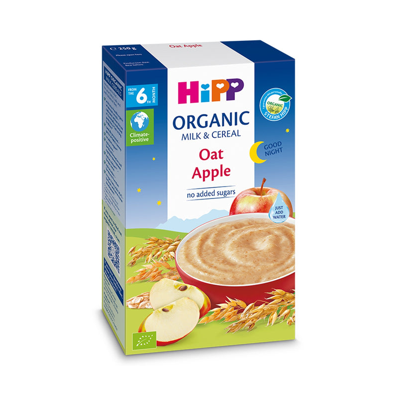 Hipp Organic Good Night Milk Pap OAT Apple 250g (6 Months Up)  Exp: 04/25